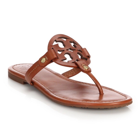 Tory Burch Shoes - Tory Burch Miller Leather Thong Sandals Vintage Vachetta